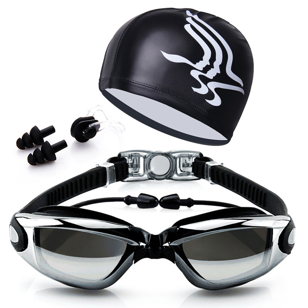 Swim Goggles Anti Fog Uv - Adult Swimming Glasses Kit Coated Lens
