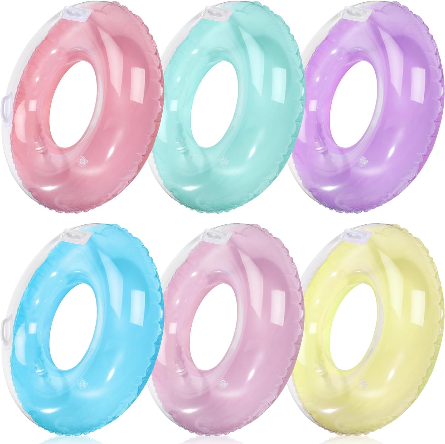 Pool Float Ring Inflatable - 6 Pack 33'' Inflatable Pool Floats