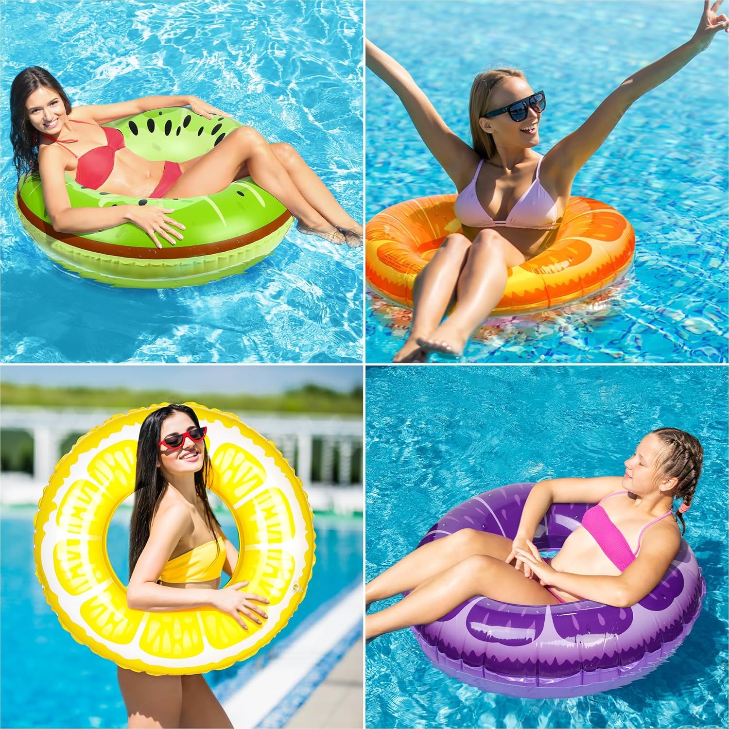 8 Pack Inflatable Pool Rings S - Pool Float Ring Inflatable recension och pris