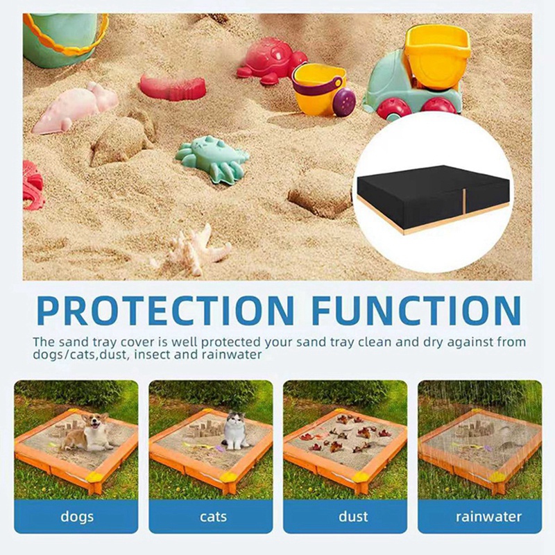 Sand Box Cover Heavy Duty Squa - Pool Cover Waterproof recension och pris