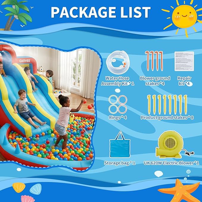 All-Season 8-in-1 Inflatable W - Water Slide Inflatable recension och pris