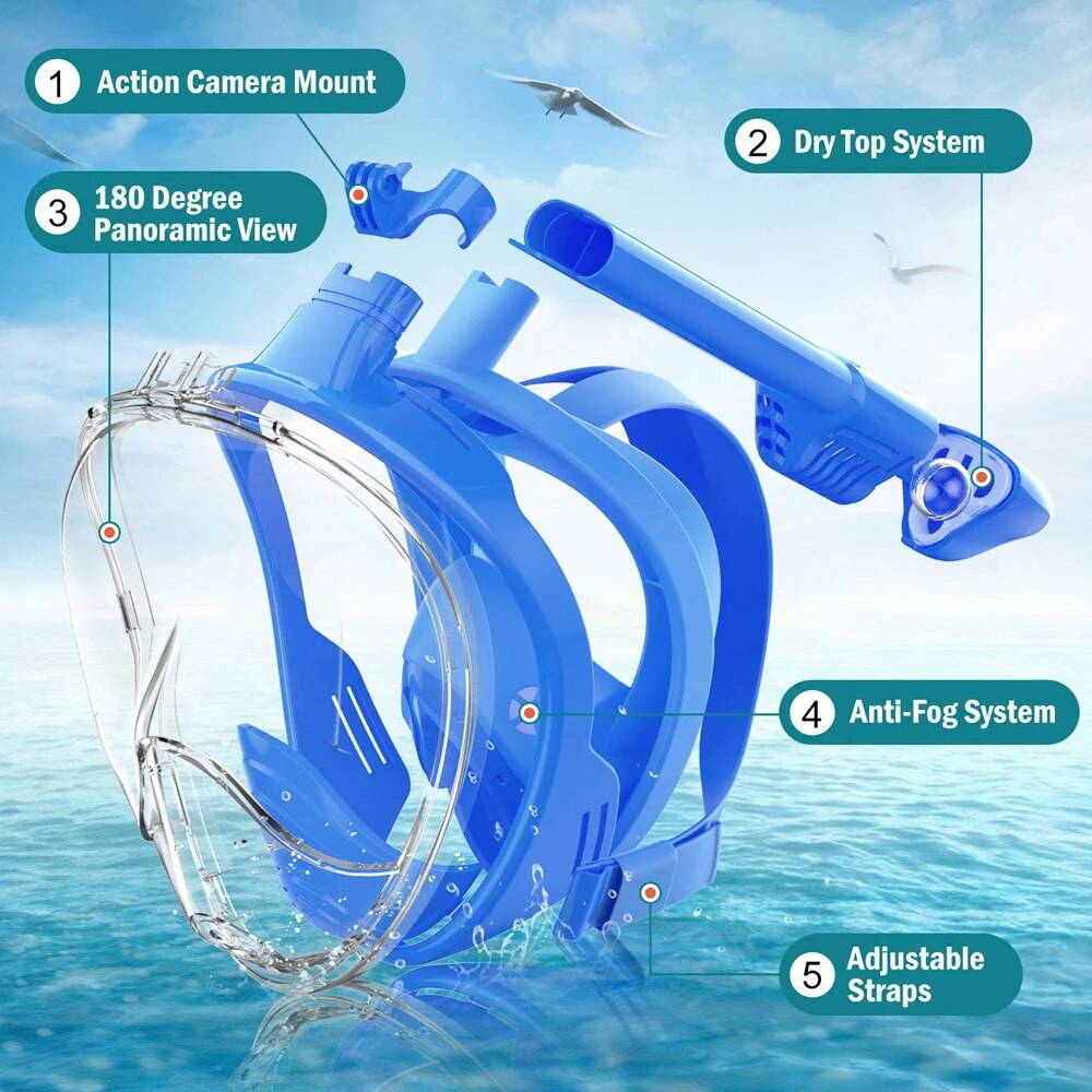 Underwater Snorkeling Full Fac - Snorkel Mask Full Face recension och pris