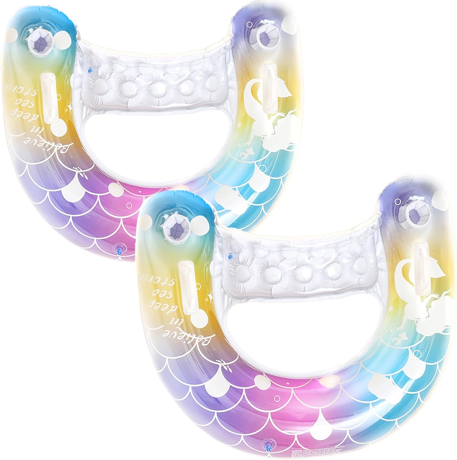 2 pcs Mermaid Pool Floats-30 i - Pool Float Ring Inflatable recension och pris