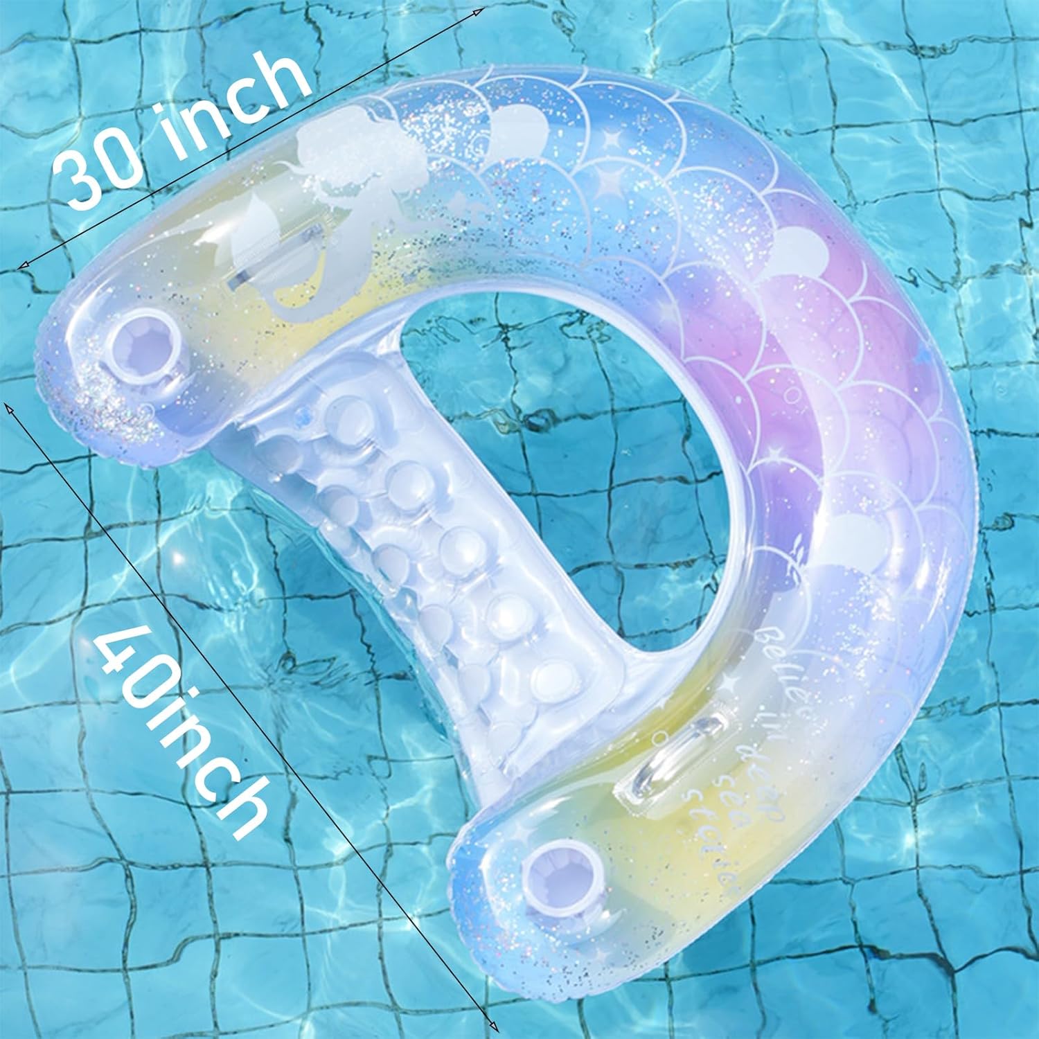 2 pcs Mermaid Pool Floats-30 i - Pool Float Ring Inflatable recension och pris