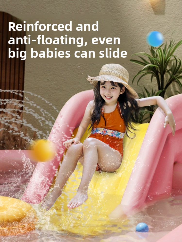 Inflatable Pool With Sunshade  - Water Slide Inflatable recension och pris