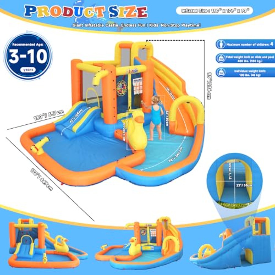 Backyard inflatable water park - Water Slide Inflatable recension och pris