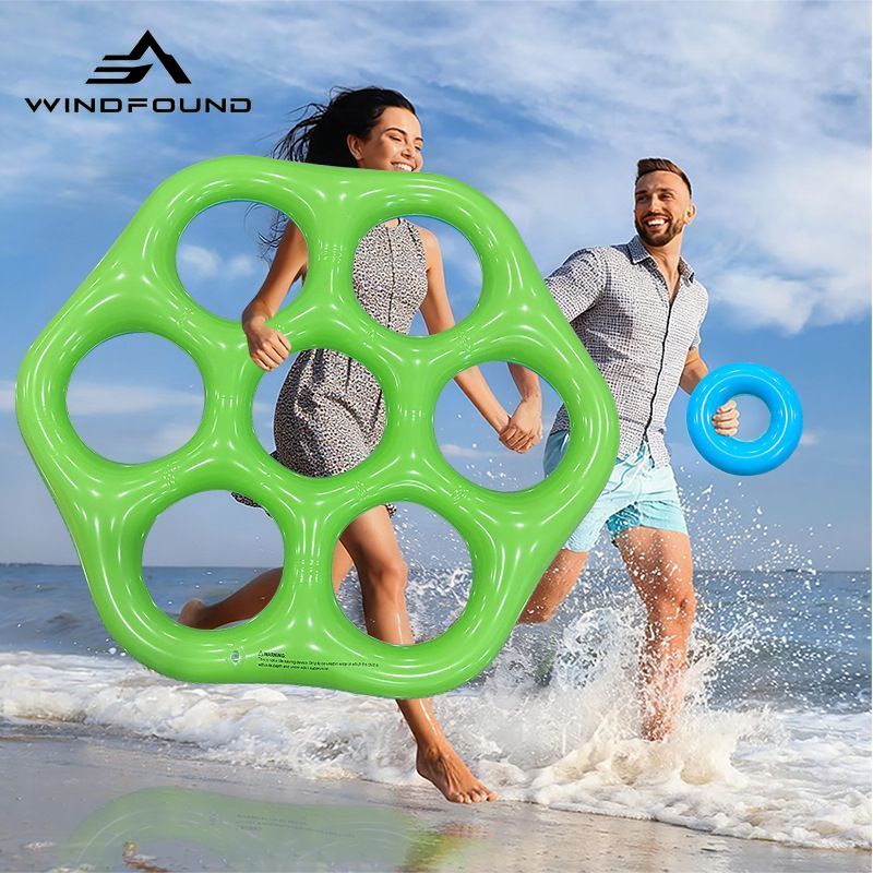 Inflatable Hexagon Ring Toss P - Pool Float Ring Inflatable recension och pris