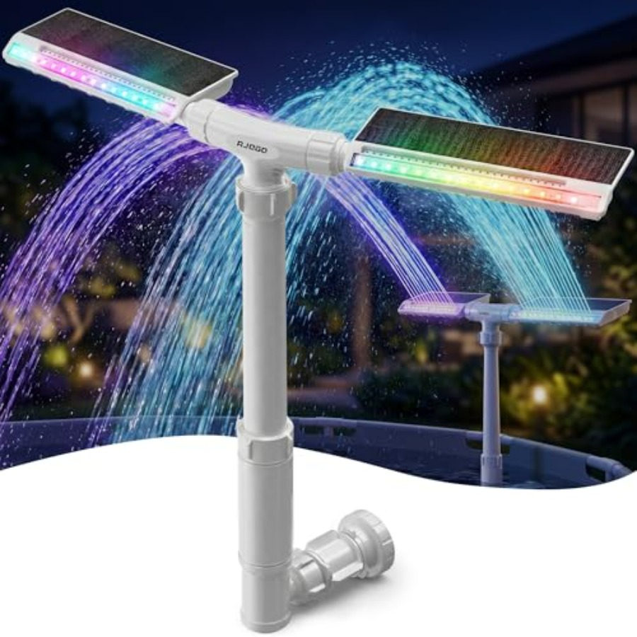 Solar pool fountain for ingrou - Pool Light Solar Rechargeable recension och pris
