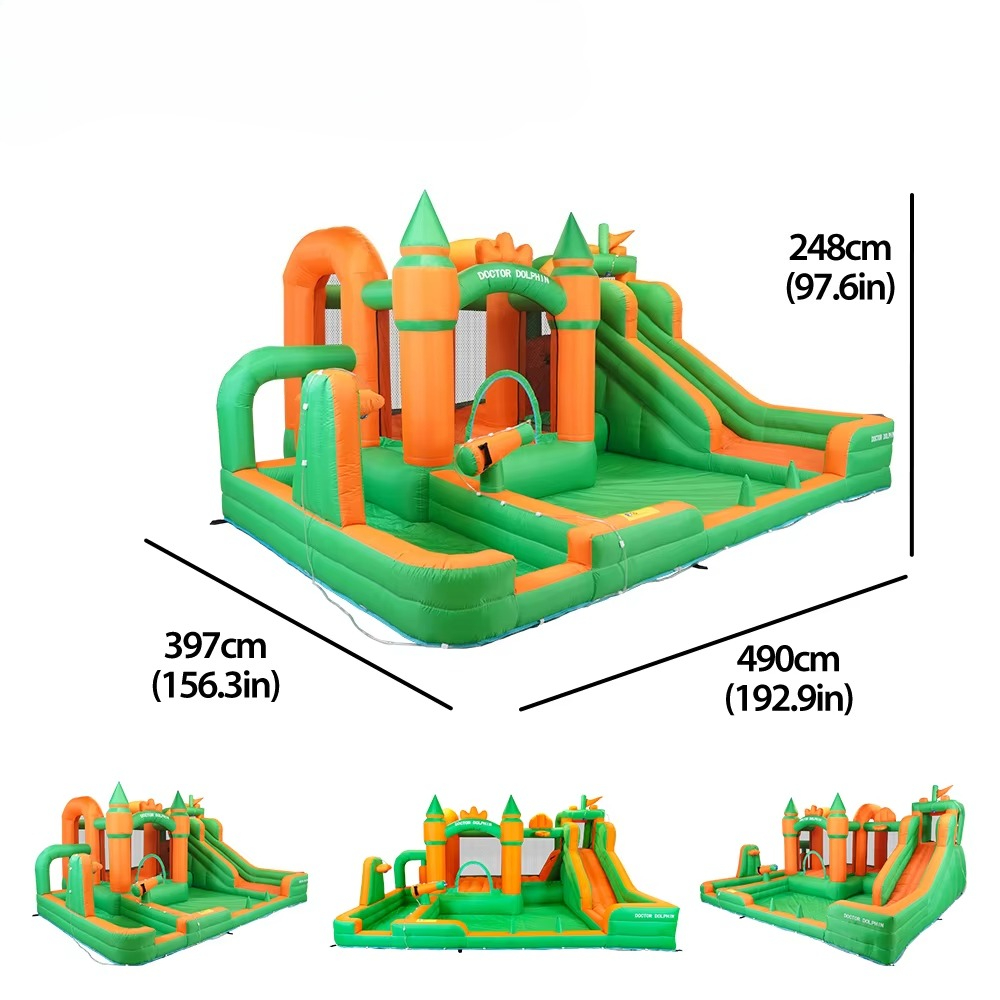 Kids' Inflatable Bouncy Castle - Water Slide Inflatable recension och pris