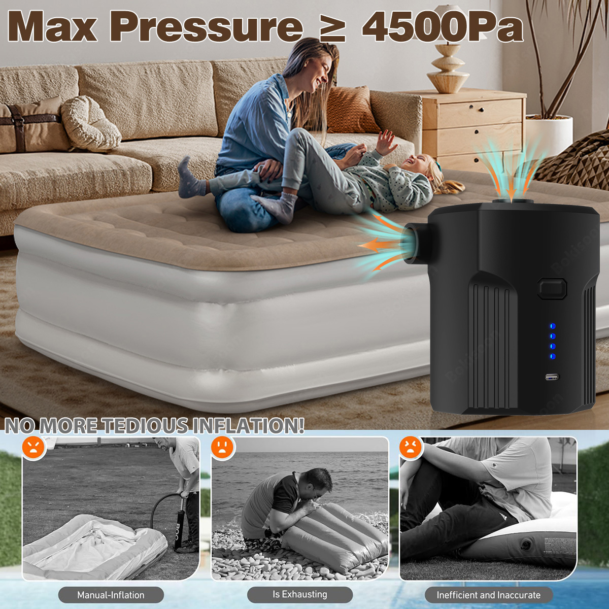 Portable Electric Air Pump for - Pool Lounger Inflatable recension och pris