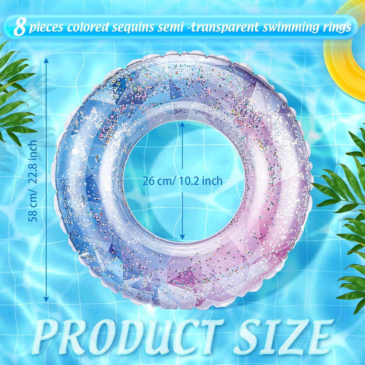 8 Pcs Inflatable Pool Floats T - Pool Float Ring Inflatable recension och pris