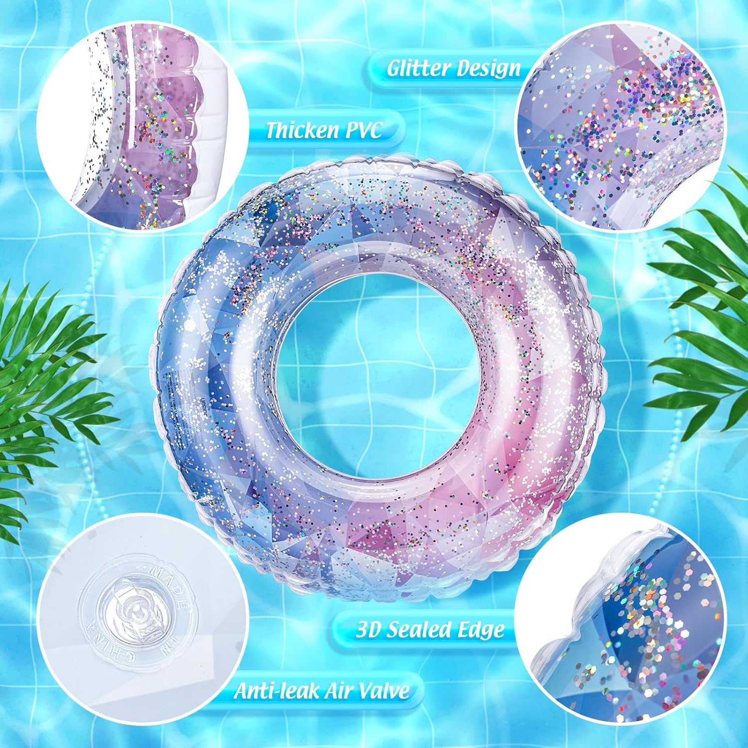 8 Pcs Inflatable Pool Floats T - Pool Float Ring Inflatable recension och pris