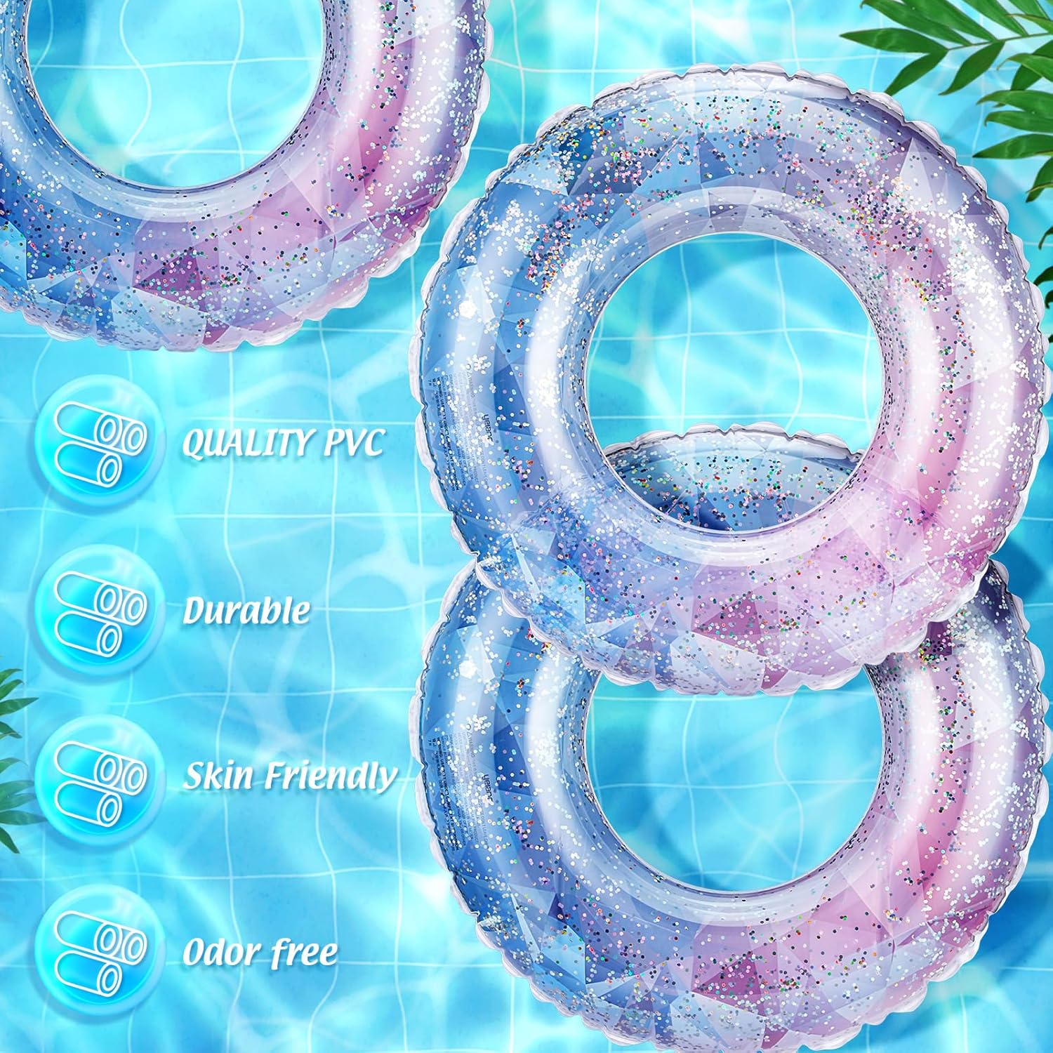 8 Pcs Inflatable Pool Floats T - Pool Float Ring Inflatable recension och pris
