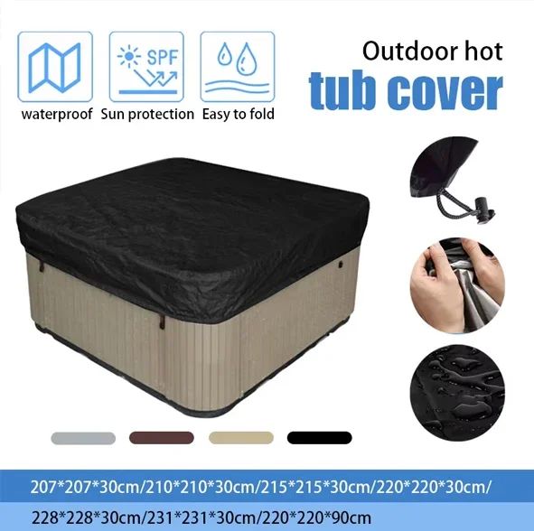 Spa Hot Tub Dust Cover Bathtub - Pool Cover Waterproof recension och pris