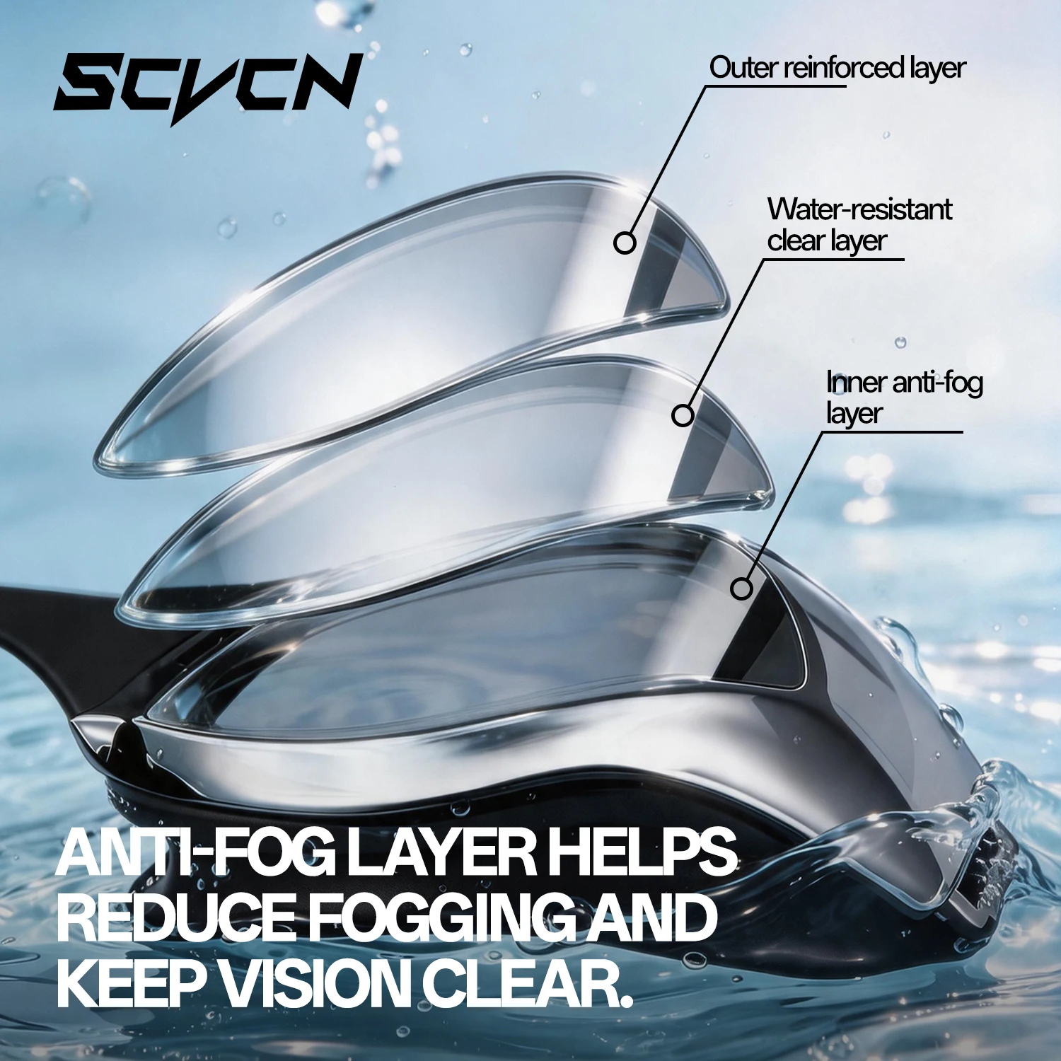 SCVCN New Professional HD Swim - Swim Goggles Anti Fog Uv recension och pris